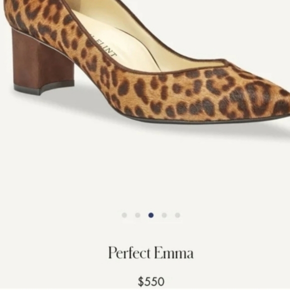 Flint Perfect Emma chocolate Leopard haircalf point toe pumps - Picture 12 of 15